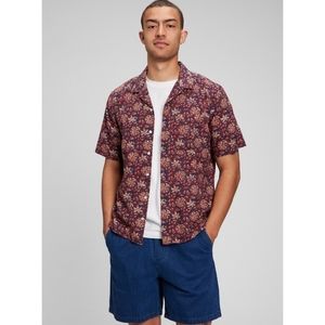 NWT GAP Linen/Cotton Blend Vacay Button Down, Size XSmall, Color Paisley Print